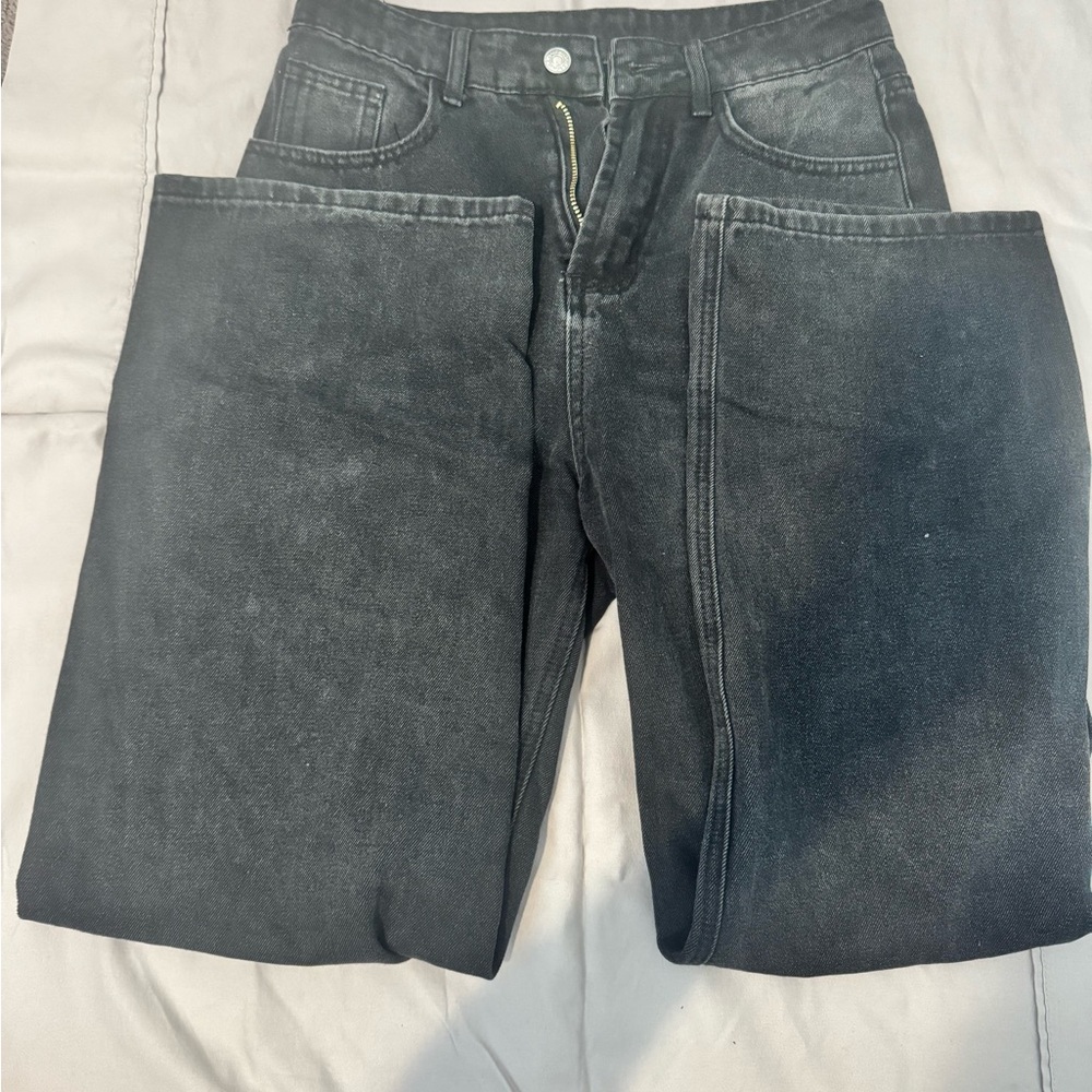 SHEIN Charcoal Relaxed Jeans